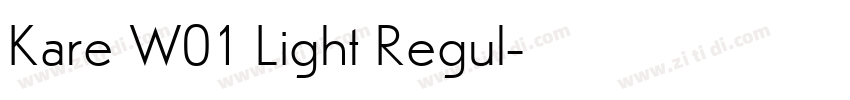 Kare W01 Light Regul字体转换